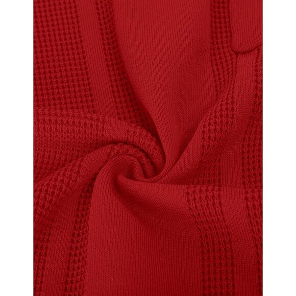 GRACE KARIN Men's Knit Polo Shirt Short Sleeve Textured Lightweight Golf Sweater - Picture 5 of 7